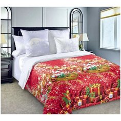 Постельное белье Новогодние огни 1, перкаль (1,5 спальный) Текс Дизайн