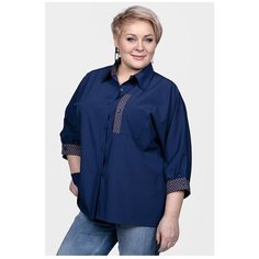 Блуза SVESTA, размер 58, темно-синий