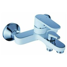 Смеситель BACH для ванны пристенный шаровый с коротким изливом, хром- белый 87330117W