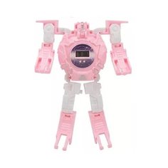 Детские наручные часы робот- трансформер ch toys розовый