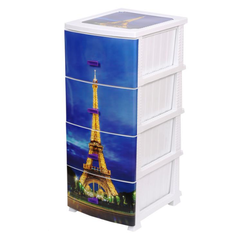 Комод Декор "Париж" 4 ящика, белый РОССПЛАСТ