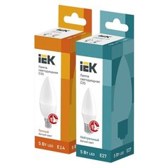 Лампа светодиодная Iek "C35", Е27, свеча, 5 Вт, 230 В, 4000 К