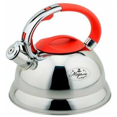 Чайник нержавеющий со свистком Мерали ЧН-30-09 3,0 литра