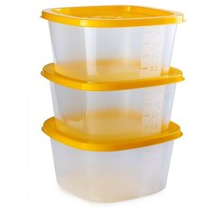 Good & Good Набор контейнеров Compact 0,9л, желтый/прозрачный