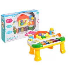 Развивающий столик Elefantino подвижные элементы, 3 режима игры: пианино, веселые звуки и мелодии, голоса животных, в коробке (IT106263)
