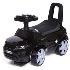 Каталка детская со звуком, прорезиненные колеса, черная, 613W Ningbo Prince Toys