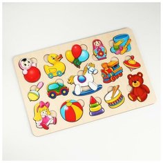 Развивающая доска большая «Игрушки» 15 деталей Нескучные игры