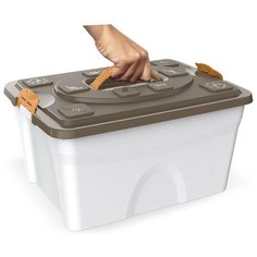 Bama Pet Sim Pet контейнер для хранения корма бежевый, 40x30x22h см
