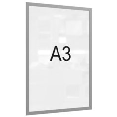 Рамка магнитная Attache настенная, А3, ПЭТ, серая, 5 шт