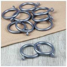 Кольцо для карниза, d = 30/39 мм, 10 шт, цвет серебряный Арт Узор