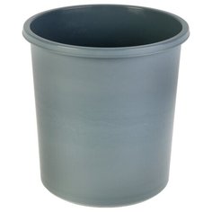 Корзина для бумаг 18 литров, цельная, серая, высота 325 мм Стамм