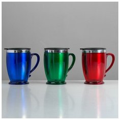 Термокружка "Виго" с ручкой, 450 мл, сохраняет тепло 2-3 ч, микс, 9х12.5 см Take It Easy