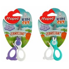 Ножницы детские 12 см, Kidi Cut, лезвия из стекловолокна, с европодвесом, микс Maped