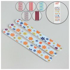 Пилки- наждаки, абразивность 240/240, 18 см, 3 шт, рисунок микс Queen Fair