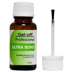 Ultra bond Праймер бескислотный с липким слоем GEL- OFF Professional , 15ml