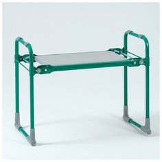 Скамейка- Перевертыш садовая складная 56х30х42,5 см, зелёная, макс. нагр. 100 кг, с мягким Nika