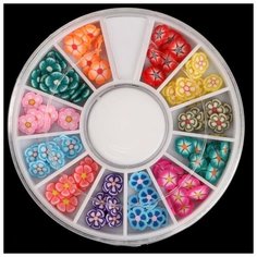 Фимо- дизайн для ногтей «Цветы», цвет микс Queen Fair