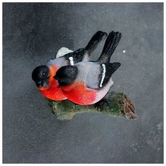 Подвесной декор "Снегири на ветке" 15х12х12см Хорошие сувениры