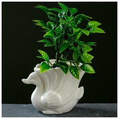 Кашпо фигурное "Жар- птица" белое 11*8*8см Take It Easy