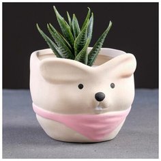 Кашпо керамическое "Кролик" 8*10см микс Take It Easy