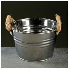 Кашпо металлическое "Ведерко" низкое 17*13*11см Take It Easy