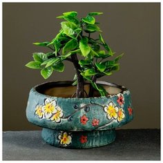 Кашпо фигурное "Ветви" зеленое, 13,5*13,5*5,5см Take It Easy