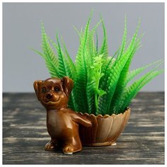 Кашпо фигурное "Собачка" цвет микс, 14*11*10см Take It Easy