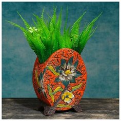 Кашпо фигурное "Цветок", на ножках 11,5*6,5*15,5см Take It Easy