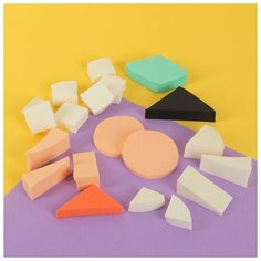 Набор спонжей для нанесения косметики, 20 шт, ассорти, цвет микс Queen Fair