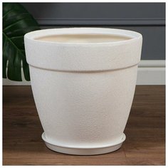 Горшок для цветов "Конус", белый, керамика, 18 л