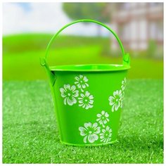 Кашпо "Ведерко" 10*10*10 см зеленое Take It Easy