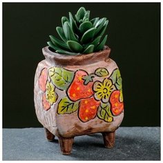 Кашпо фигурное "Клубника"на ножках, 9,5*5,5*5,5см Take It Easy