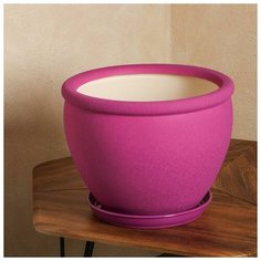 Горшок для цветов "Вьетнам", шёлк, фуксия, керамика, 18 л Oriana