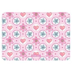 Накладка на стол пластиковая, А4, 297 х 210 мм, 550 мкм, Pink Flowers Erich Krause