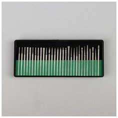 Фрезы алмазные для маникюра в органайзере, 30 шт Queen Fair