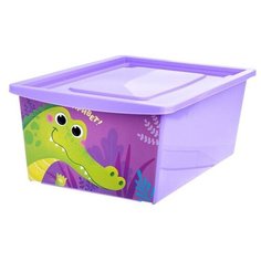 Ящик для игрушек, с крышкой, объём 30 л, цвет фиолетовый Zabiaka