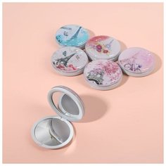 Зеркало складное «Города», d 7,5 см, рисунок микс Queen Fair