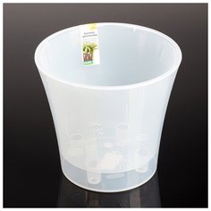 Кашпо со вставкой «Арте», 2 л, цвет прозрачный Santino