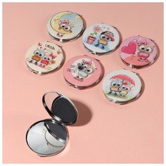 Зеркало складное «Совята», d 6,5 см, рисунок микс Queen Fair