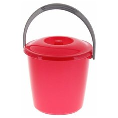 Ведро с крышкой «Соло», 3 л, цвет красный перламутр Martika