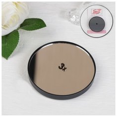 Зеркало макияжное, увеличение × 3, на присосках, цвет чёрный Queen Fair