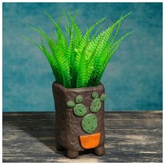 Кашпо- ваза фигурное "Кактус", на ножках 5*5,5*11см Take It Easy