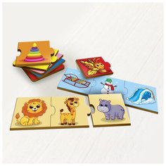 Пазл тройной "Логические цепочки" (головоломка) Лесная мастерская