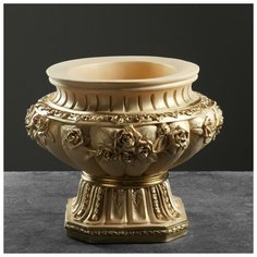 Фигурное кашпо - ваза "Афина", 4,3л, слоновая кость Хорошие сувениры