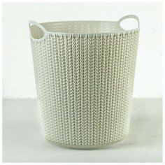 Корзина для бумаг «Вязание», 10 л, цвет белый Idea (М Пластика)