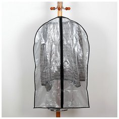 Чехол для одежды 60×90 см, PE, цвет серый прозрачный Доляна