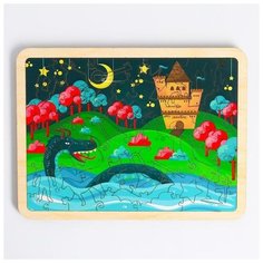 Пазл в рамке «Замок на берегу» 18×24 см ТУРБО ДЕТКИ