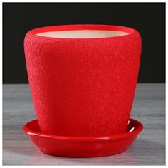 Горшок для цветов "Грация", шёлк, красный, керамика, 1.2 л Oriana