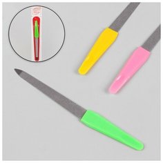 Пилка металлическая для ногтей, в чехле, 15 см, цвет микс Queen Fair