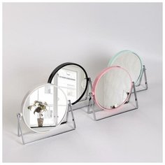 Зеркало настольное, двустороннее, с увеличением, d зеркальной поверхности 12,6 см, цвет микс Queen Fair